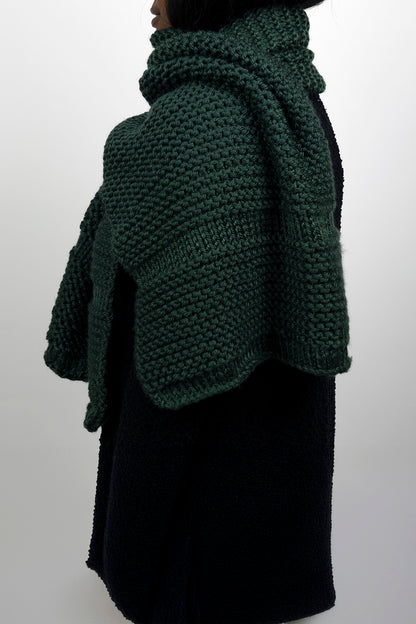 Handmade Chunky Scarf - Emerald