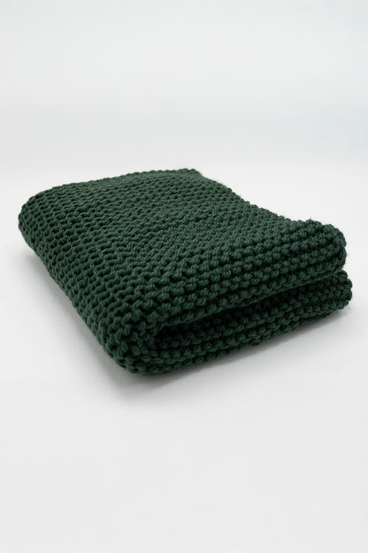 Handmade Chunky Scarf - Emerald