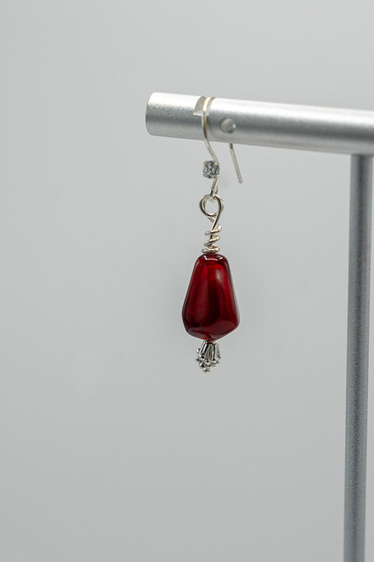 Handmade Sterling Silver Pomegranate Earrings