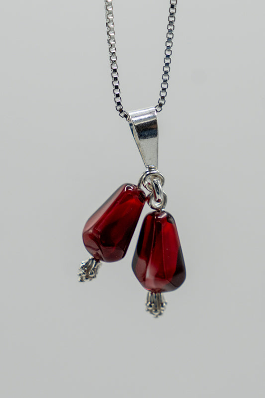 Handmade Sterling Silver Pomegranate Necklace
