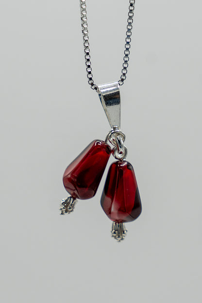 Handmade Sterling Silver Pomegranate Necklace