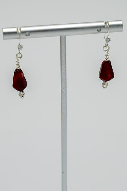 Handmade Sterling Silver Pomegranate Earrings