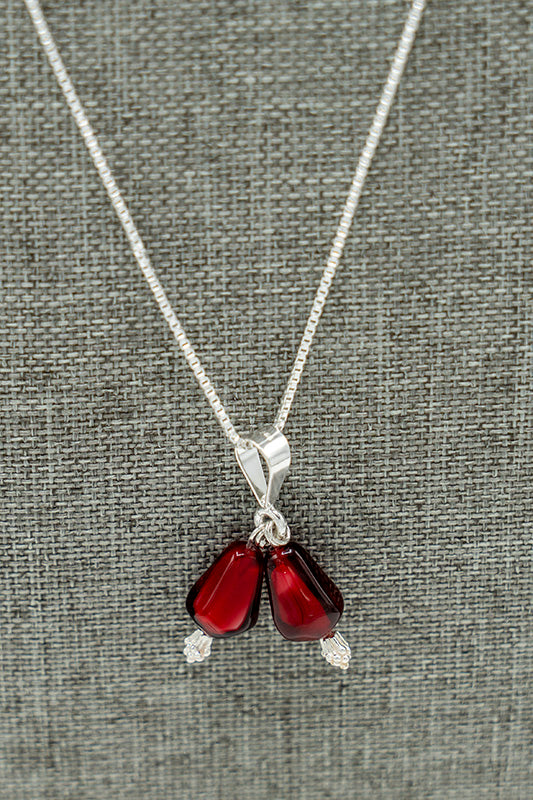Handmade Sterling Silver Pomegranate Necklace