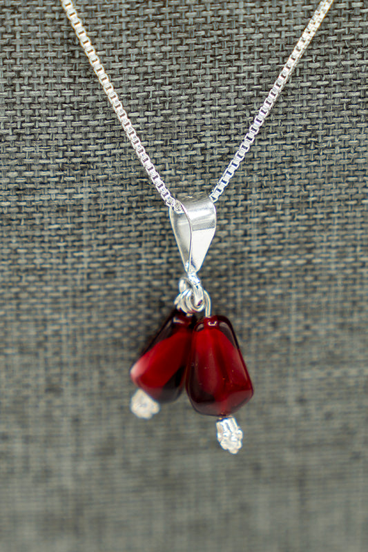 Handmade Sterling Silver Pomegranate Necklace