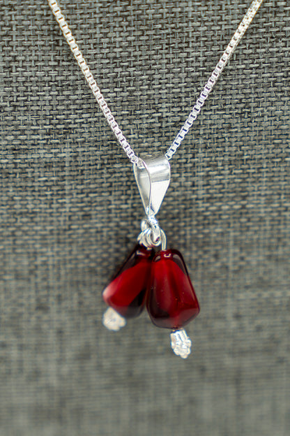 Handmade Sterling Silver Pomegranate Necklace